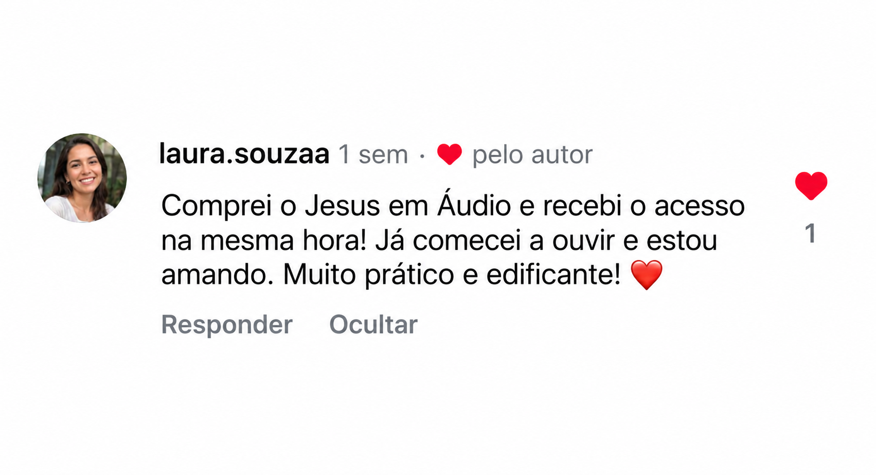 Depoimento de Laura sobre o acesso imediato ao JESUSFLIX